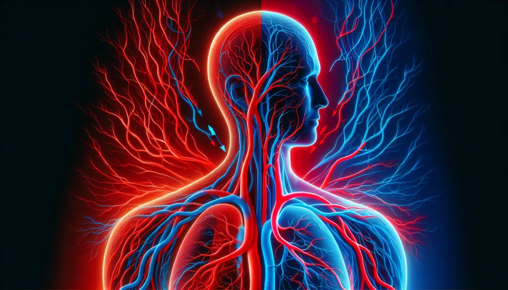 Blood flow circulation concept illustration