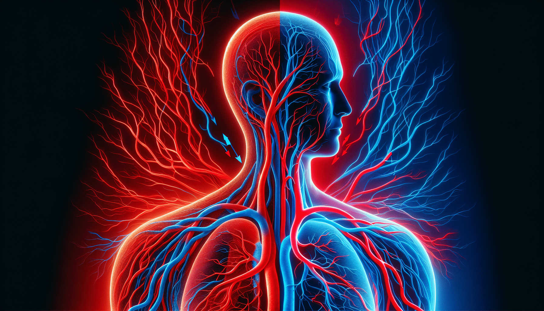 Blood flow circulation concept illustration