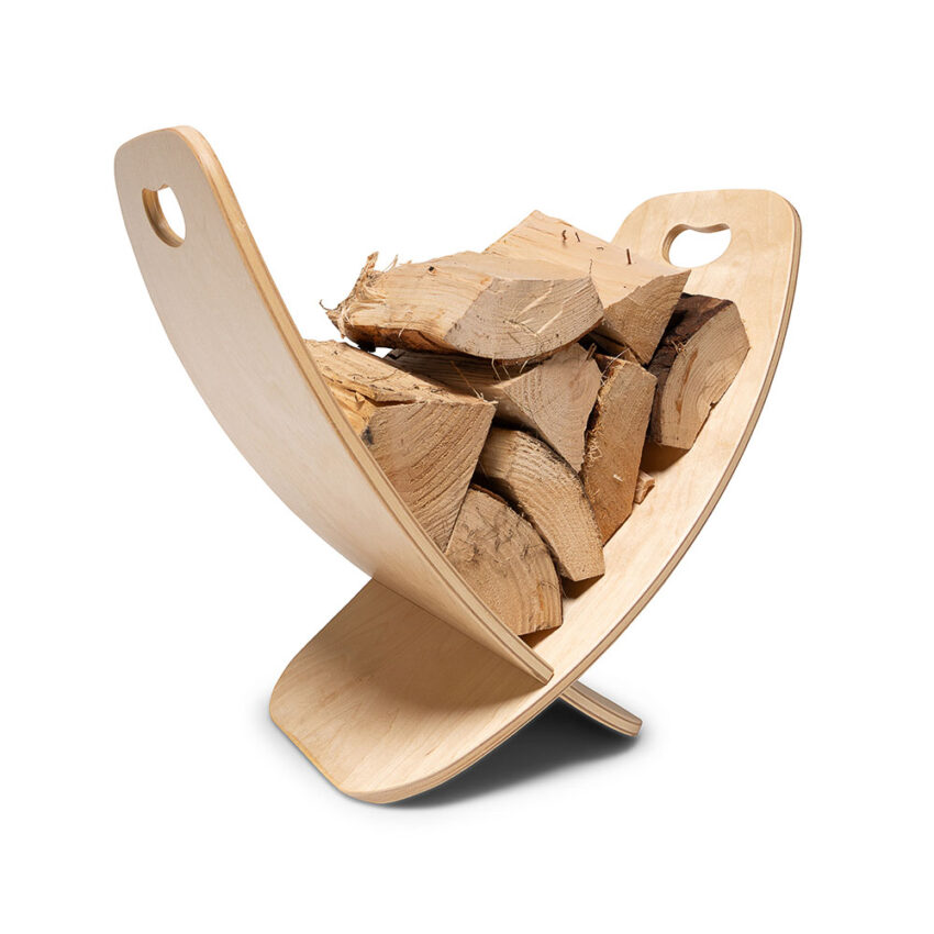 Natural Wooden Log Rack for Firewood Storage