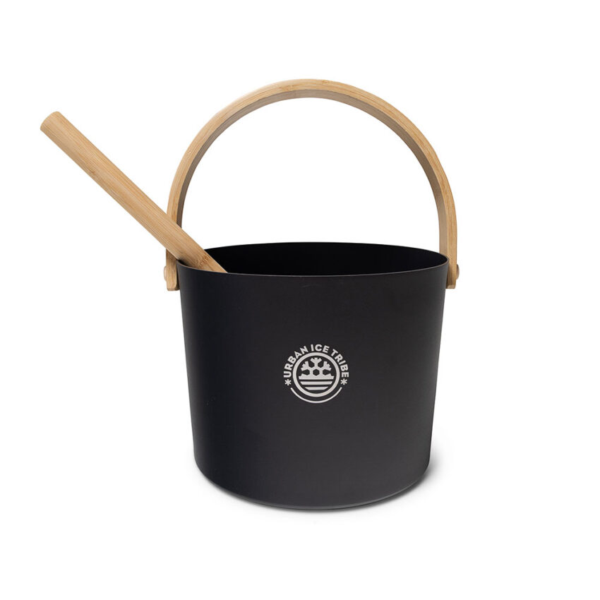 Birch and Aluminium Sauna Bucket with Ladle