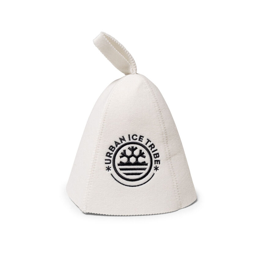 Wool Sauna Hat in White